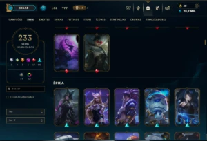 Unranked com TODOS os Champs e 233 Skins ( MAIN SUP ) - League of Legends LOL