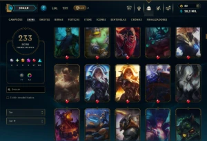 Unranked com TODOS os Champs e 233 Skins ( MAIN SUP ) - League of Legends LOL