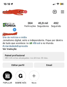 Conta Instagram 45Mil Seguidores | Engajamento Alto! - Redes Sociais