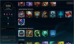 Conta com Rammus REI + 762 skins  + skins valorant - League of Legends LOL