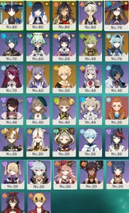 Conta Ar 51 6 Personagens 5* 2 Armas 5* - Genshin Impact
