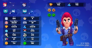 Conta BS -  44079 Troféus 87/88 Brawlers - Brawl Stars