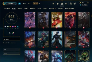 Diamante com TODOS os Champs e 223 Skins +12 Vitoriosas - League of Legends LOL