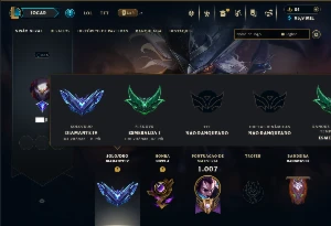 Diamante com TODOS os Champs e 223 Skins +12 Vitoriosas