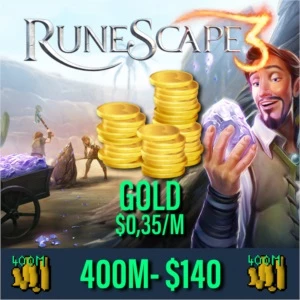RS3 Gold 400M-$140,00 ($0,35//M) - Runescape