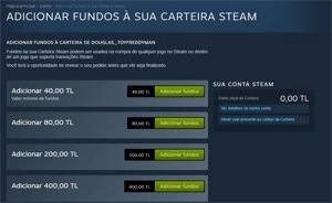 TROCO A REGIÃO DA SUA STEAM PARA TURQUIA