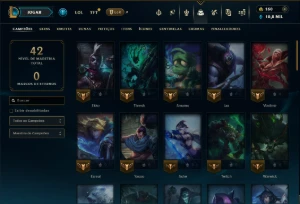 Unranked com 60 Champs e 22 Skins - League of Legends LOL