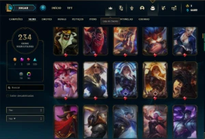 Conta prata 2 com TODOS os champs e 234 Skins ( MAIN ADC ) - League of Legends LOL
