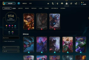 Conta prata 2 com TODOS os champs e 234 Skins ( MAIN ADC ) - League of Legends LOL