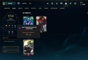 Conta prata 2 com TODOS os champs e 234 Skins ( MAIN ADC ) - League of Legends LOL