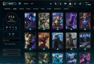 Conta prata 2 com TODOS os champs e 234 Skins ( MAIN ADC ) - League of Legends LOL