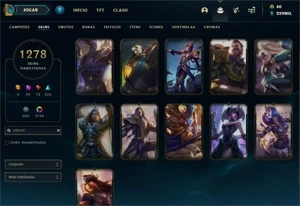 CONTA MESTRE ( SKINS PAX, BLACK ALISTAR, RYZE HUMANO E MAIS) - League of Legends LOL