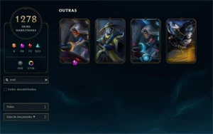 CONTA MESTRE ( SKINS PAX, BLACK ALISTAR, RYZE HUMANO E MAIS) - League of Legends LOL