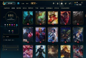 Ouro 4 com TODOS os Champs e 191 Skins ( ADC / SUP / MID ) - League of Legends LOL