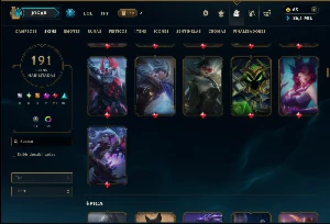 Ouro 4 com TODOS os Champs e 191 Skins ( ADC / SUP / MID ) - League of Legends LOL