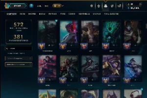 Ouro 4 com TODOS os Champs e 191 Skins ( ADC / SUP / MID ) - League of Legends LOL