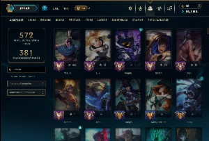 Ouro 4 com TODOS os Champs e 191 Skins ( ADC / SUP / MID ) - League of Legends LOL