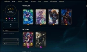 CONTA LOL 268 SKINS PLATINA MMR ALTÍSSIMO - League of Legends