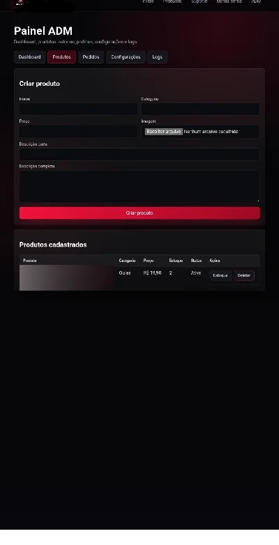 Loja Virtual / Marketplace Node.js com Painel Administrativo - Sites, Lojas e Sistemas Prontos Sites e Scripts