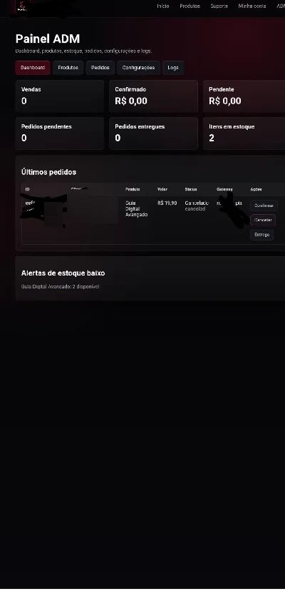 Loja Virtual / Marketplace Node.js com Painel Administrativo - Sites, Lojas e Sistemas Prontos Sites e Scripts