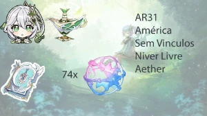 AR31 - Nahida + BIS + Oração + 74 tiros - Genshin Impact