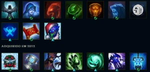 Full Champs, 2 skins raras, Flex diamante 3 - League of Legends LOL