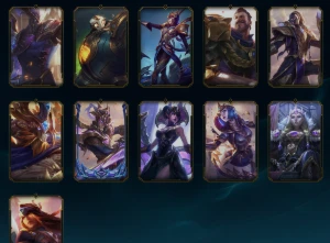 Full Champs, 2 skins raras, Flex diamante 3 - League of Legends LOL