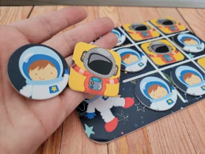 Jogo da Velha Astronauta Cartonado 19 x 14 cm - Artesanato e Personalizados
