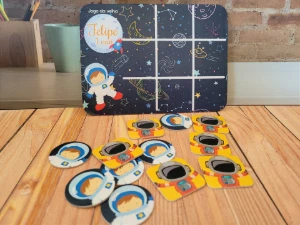 Jogo da Velha Astronauta Cartonado 19 x 14 cm - Artesanato e Personalizados