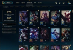 Conta LOL Plat 4/254 skins - League of Legends