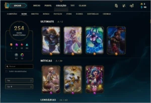 Conta LOL Plat 4/254 skins - League of Legends