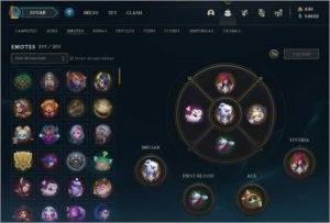 Conta de league of legends, 822 skins,16 skins prestígios LOL