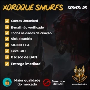 Contas Smurf Unranked Nivel 30 - League of Legends LOL