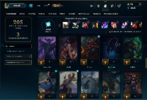 Unranked com 60 Champs e 35 Skins ( JG / ADC / MID ) - League of Legends LOL