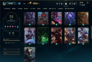 Unranked com 60 Champs e 35 Skins ( JG / ADC / MID ) - League of Legends LOL