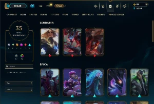 Unranked com 60 Champs e 35 Skins ( JG / ADC / MID ) - League of Legends LOL