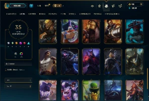 Unranked com 60 Champs e 35 Skins ( JG / ADC / MID ) - League of Legends LOL