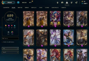 Conta LoL Recheada - 689 Skins - (Lista de skins no anuncio) - League of Legends