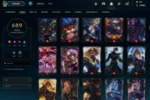 Conta LoL Recheada - 689 Skins - (Lista de skins no anuncio) - League of Legends