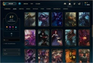 CONTA OURO 🌟 47 SKINS 🌟 116 CAMPEOES - League of Legends LOL
