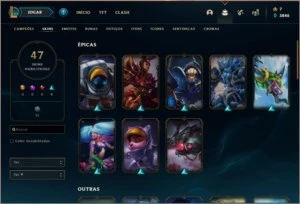 CONTA OURO 🌟 47 SKINS 🌟 116 CAMPEOES - League of Legends LOL