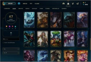 CONTA OURO 🌟 47 SKINS 🌟 116 CAMPEOES - League of Legends LOL