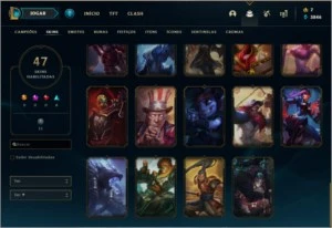 CONTA OURO 🌟 47 SKINS 🌟 116 CAMPEOES - League of Legends LOL