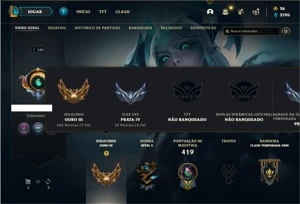 Conta ouro 3 com 120 Champs e 81 Skins ( 3 Ultimates ) - League of Legends LOL