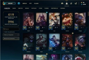 Conta ouro 3 com 120 Champs e 81 Skins ( 3 Ultimates ) - League of Legends LOL