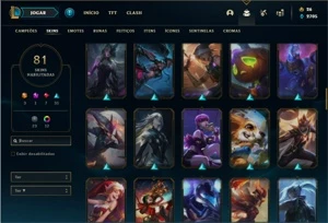 Conta ouro 3 com 120 Champs e 81 Skins ( 3 Ultimates ) - League of Legends LOL