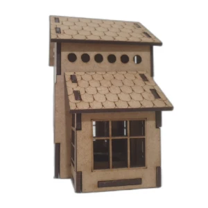 Mini Casinha MDF modelo com 02 sacada, diorama 14x15 - Artesanato e Personalizados