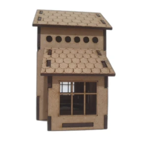 Mini Casinha MDF modelo com 02 sacada, diorama 14x15 - Artesanato e Personalizados