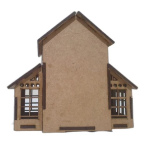 Mini Casinha MDF modelo com 02 sacada, diorama 14x15 - Artesanato e Personalizados
