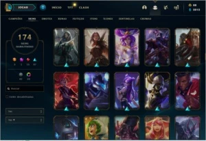 Conta League of Legends, 174 skins, 143 Campeões LOL